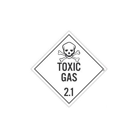 Nmc PLACARD, TOXIC GAS 21,  DL126PR10